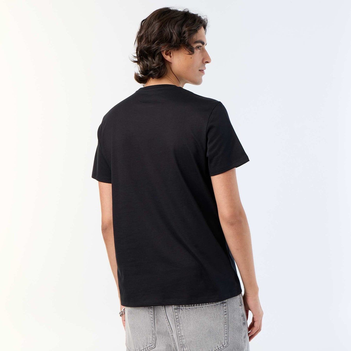 Printed Short-Sleeved T-Shirt BLACK