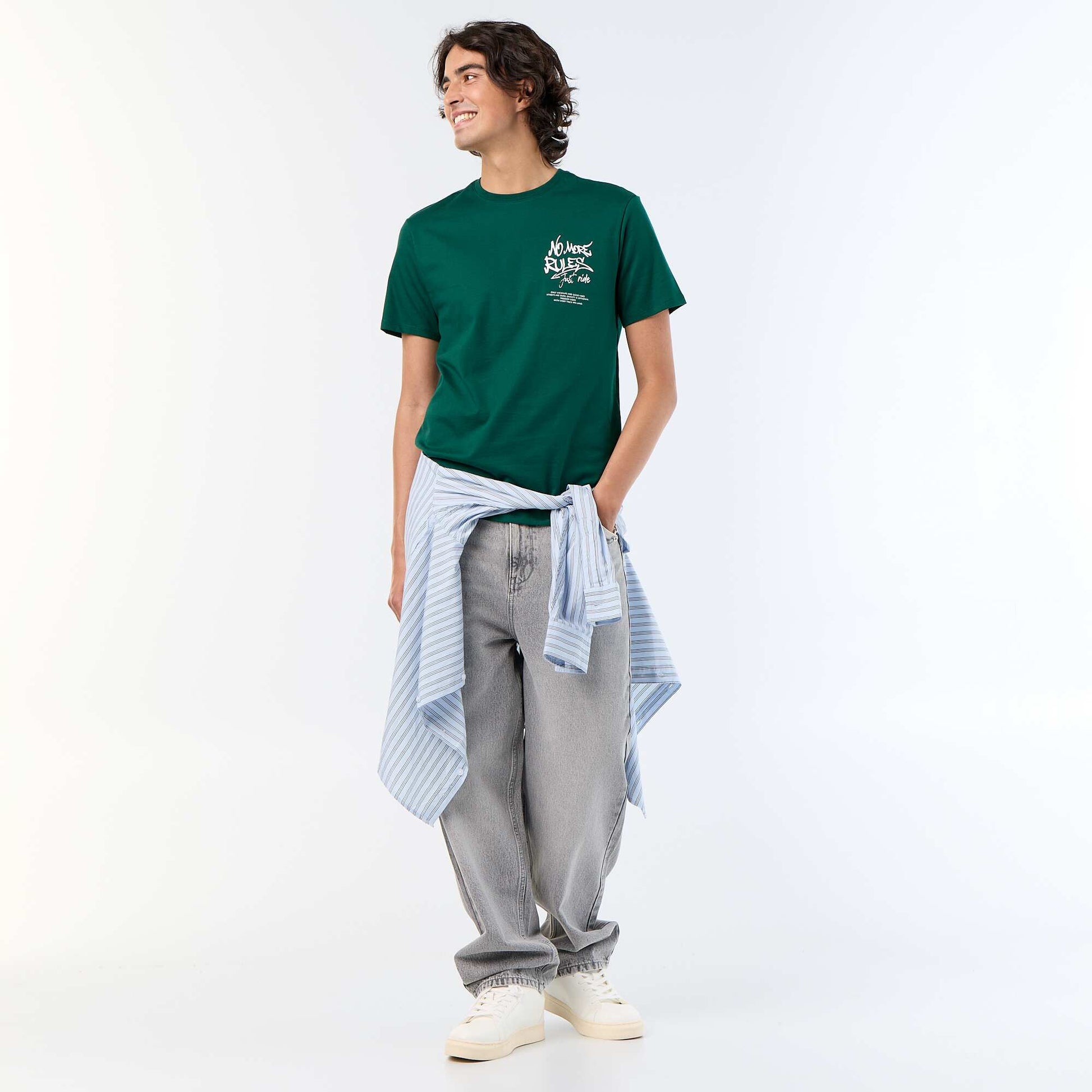 Printed Short-Sleeved T-Shirt GREEN