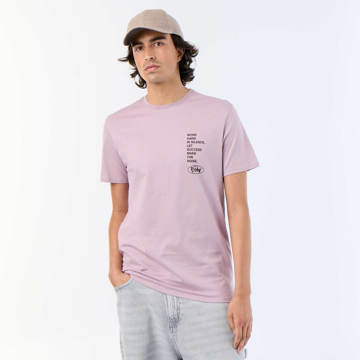 Printed Short-Sleeved T-Shirt PURPLE