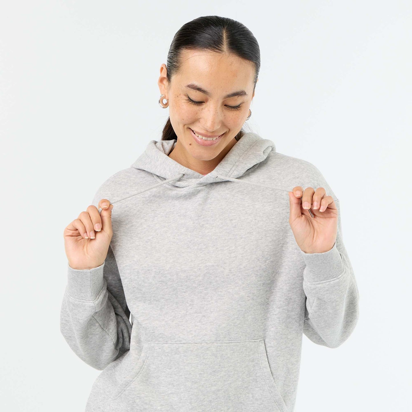 Plain hoodie with kangaroo pocket GREY