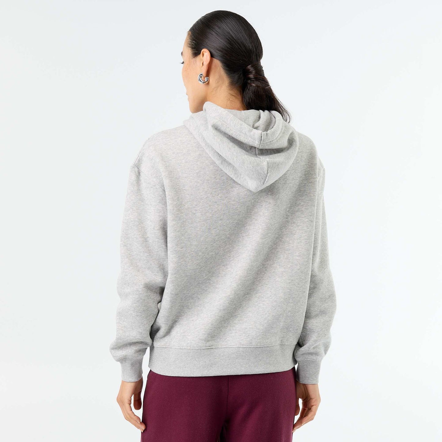 Plain hoodie with kangaroo pocket GREY