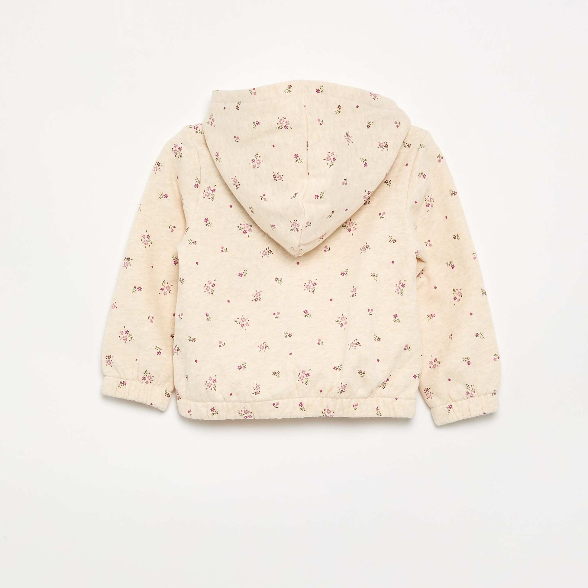 Printed Hooded Sweatshirt BEIGE