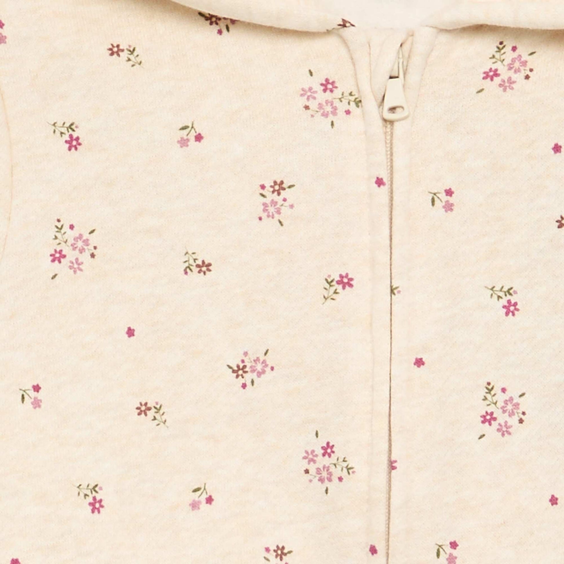 Printed Hooded Sweatshirt BEIGE
