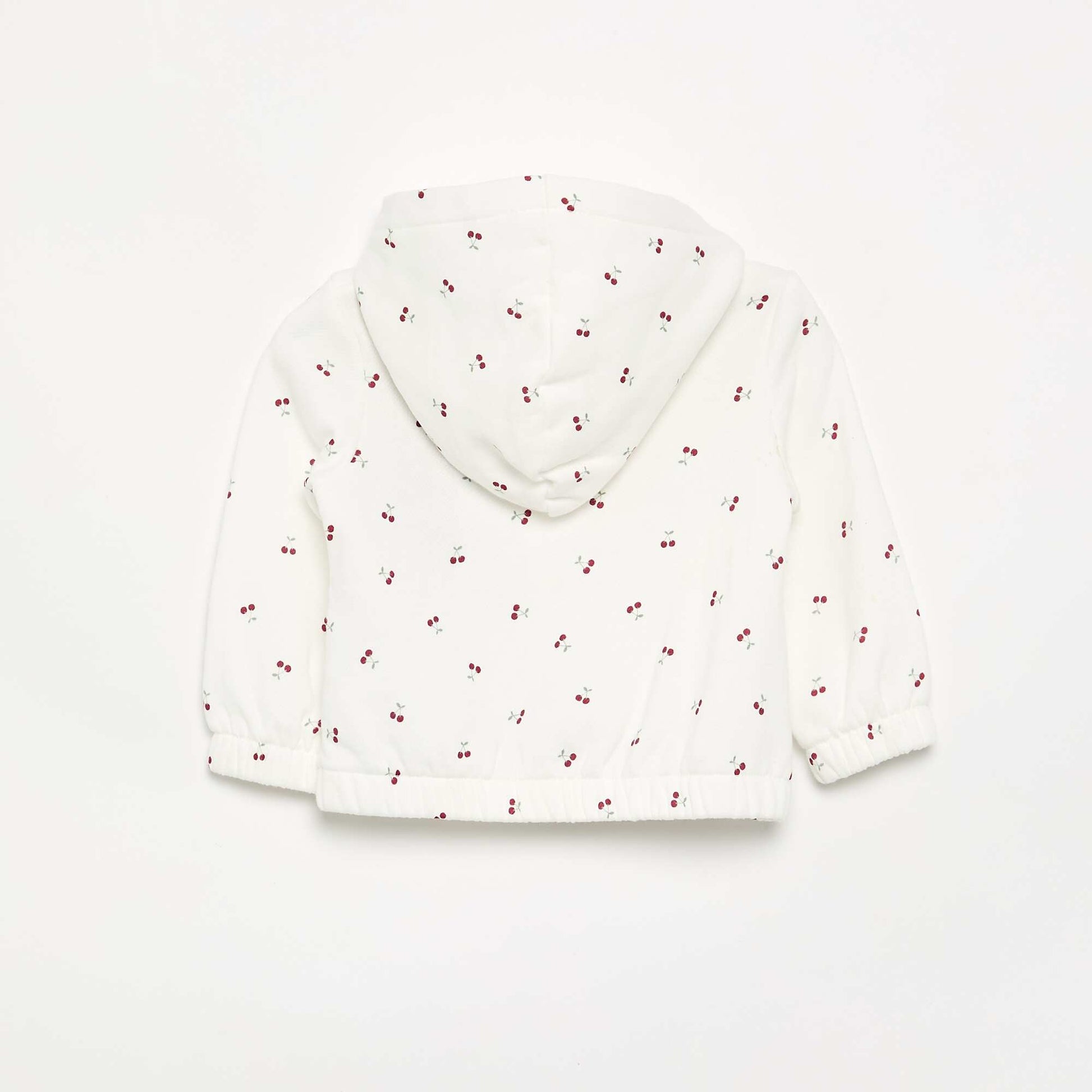 Printed Hooded Sweatshirt WHITE