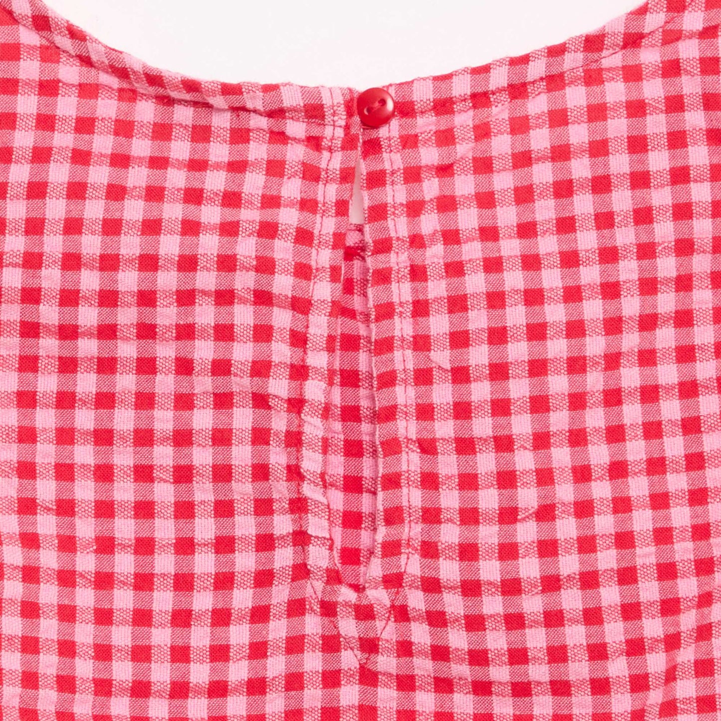 Sleeveless Gingham Blouse PINK