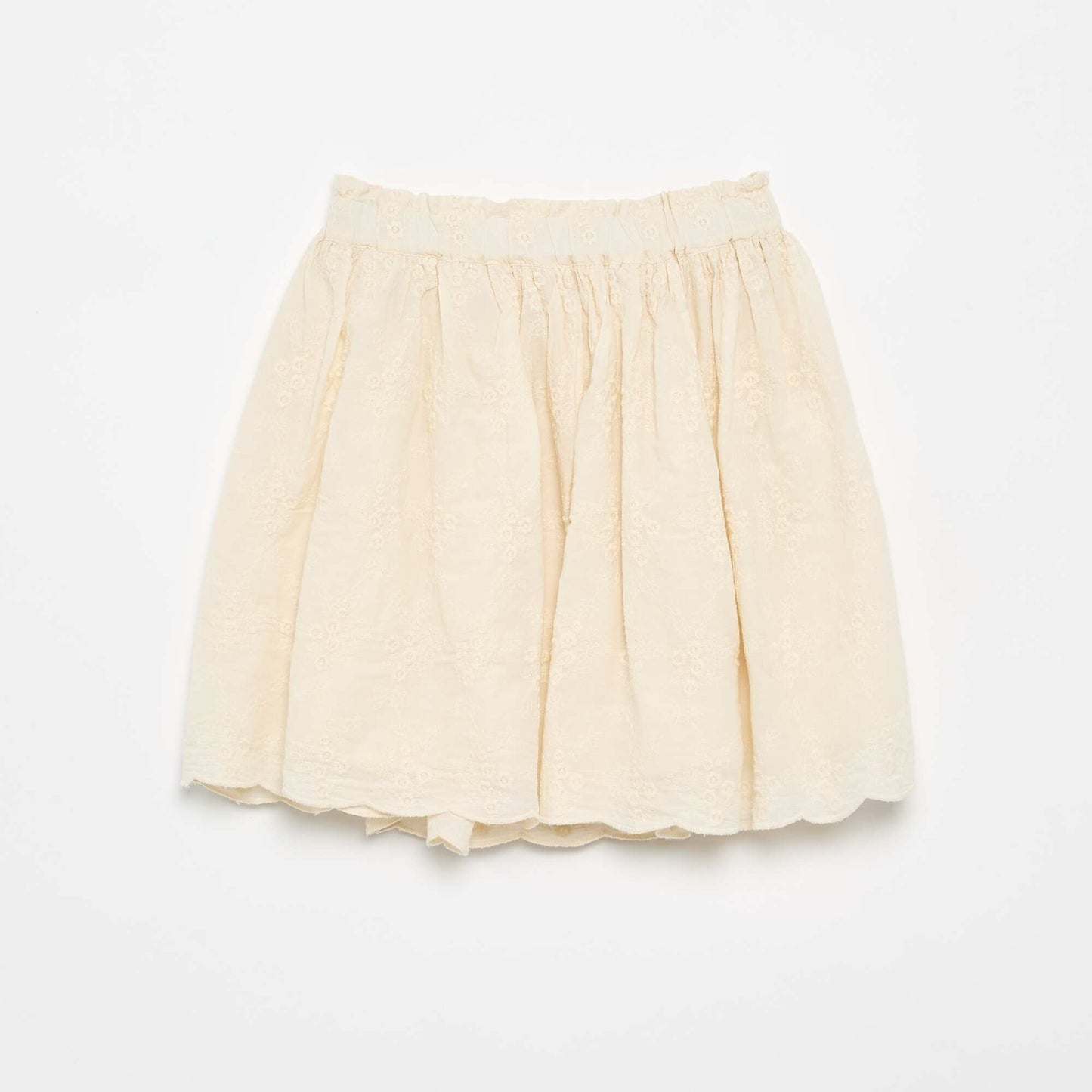 Embroidered skirt ECRU