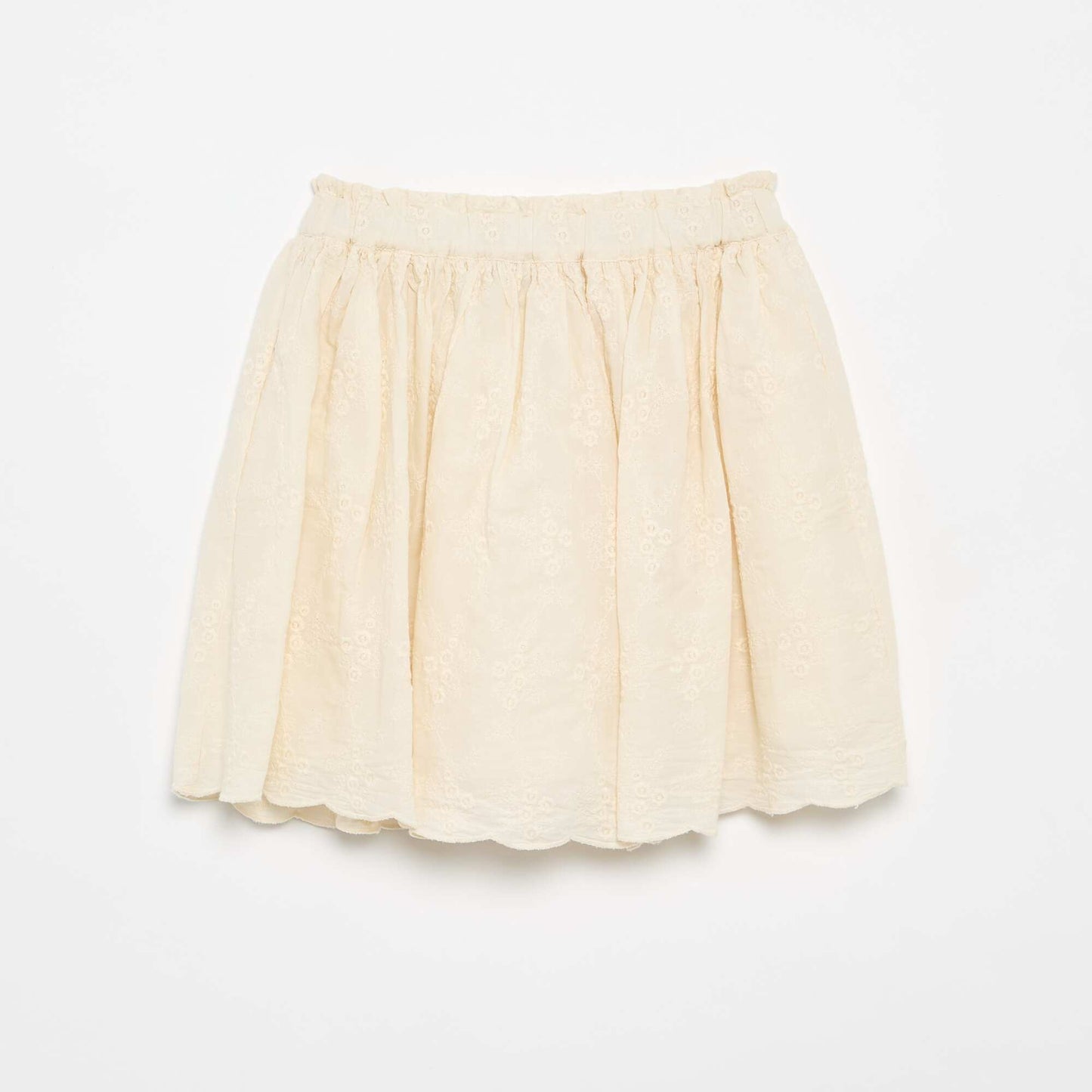 Embroidered skirt ECRU