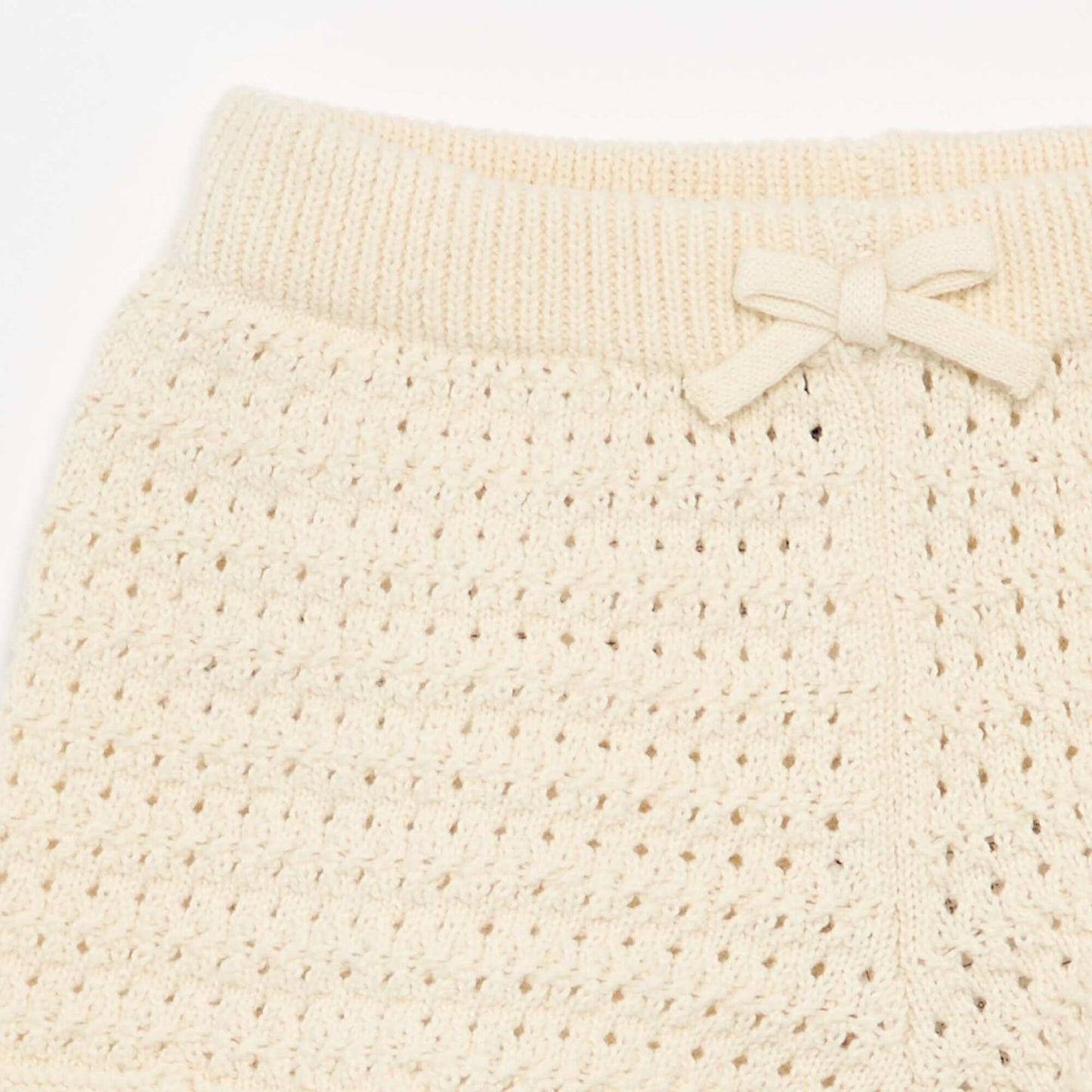 Plain Knit Shorts WHITE