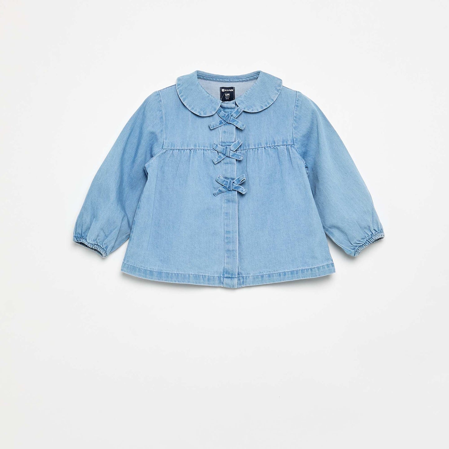 Long-sleeved denim shirt BLUE