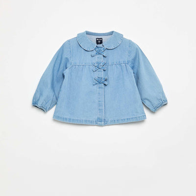 Long-sleeved denim shirt BLUE