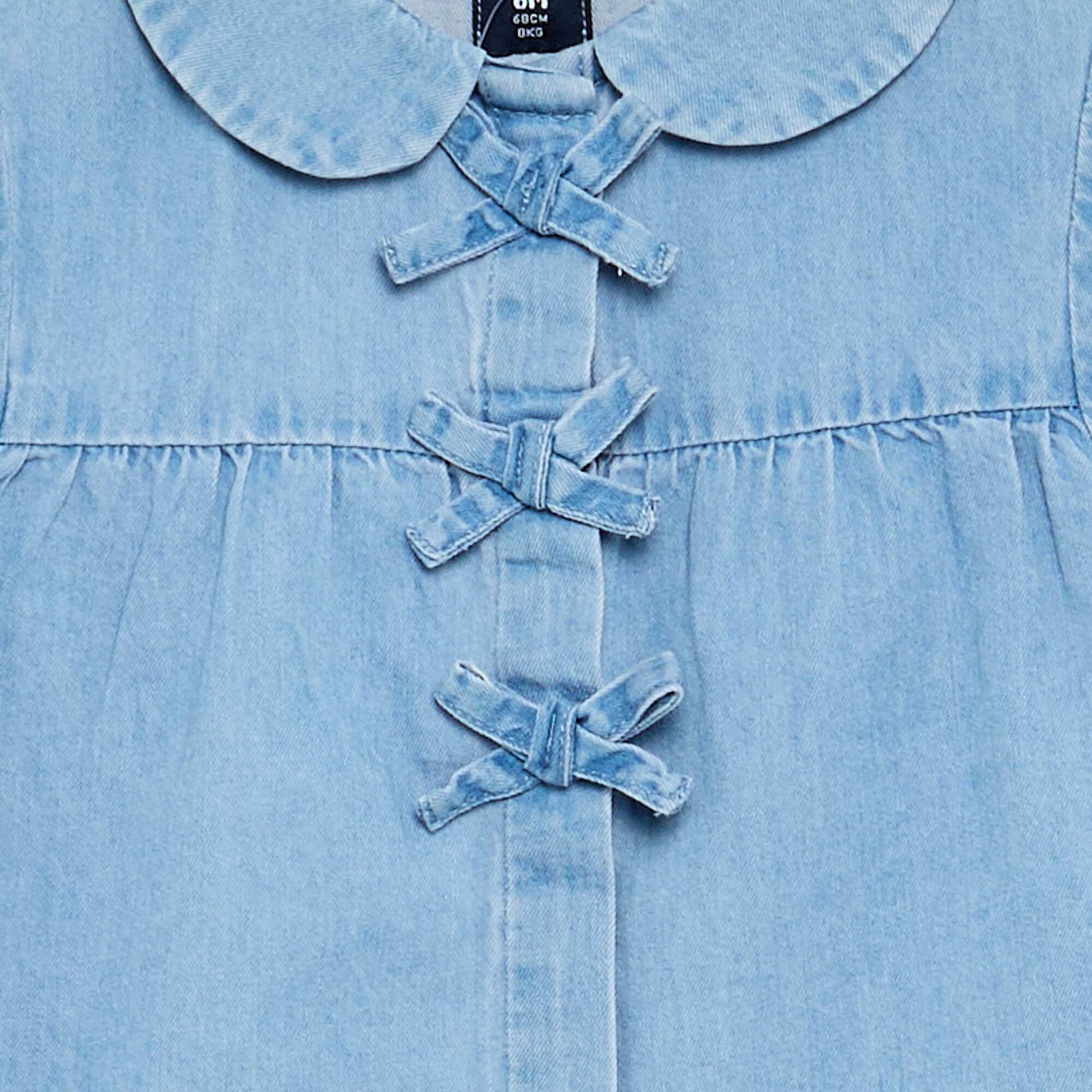 Long-sleeved denim shirt BLUE