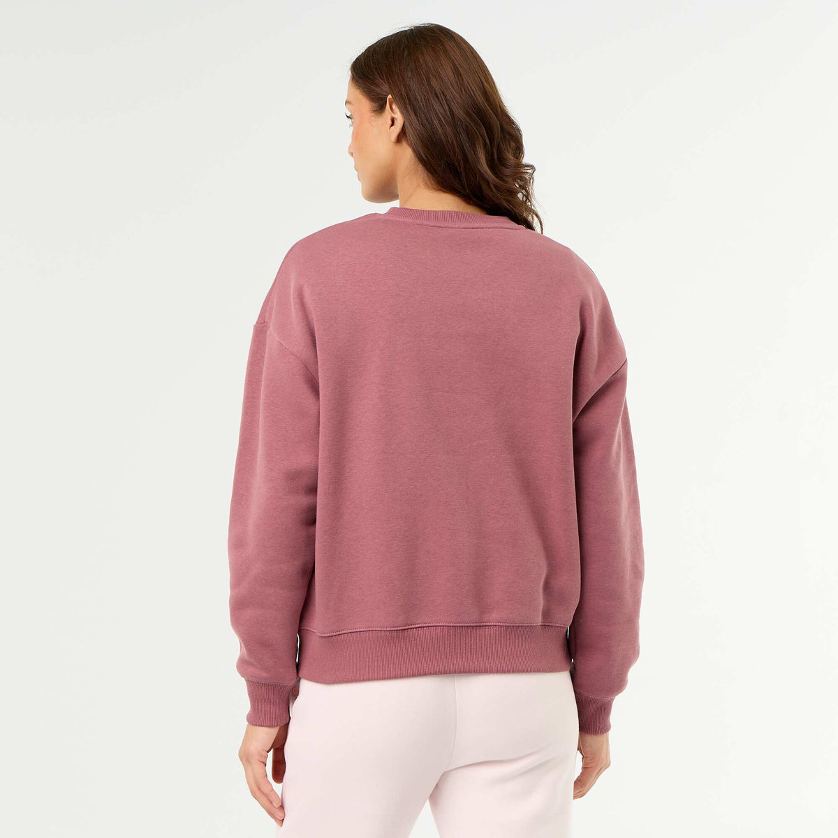 Printed long-sleeved sweatshirt PINK