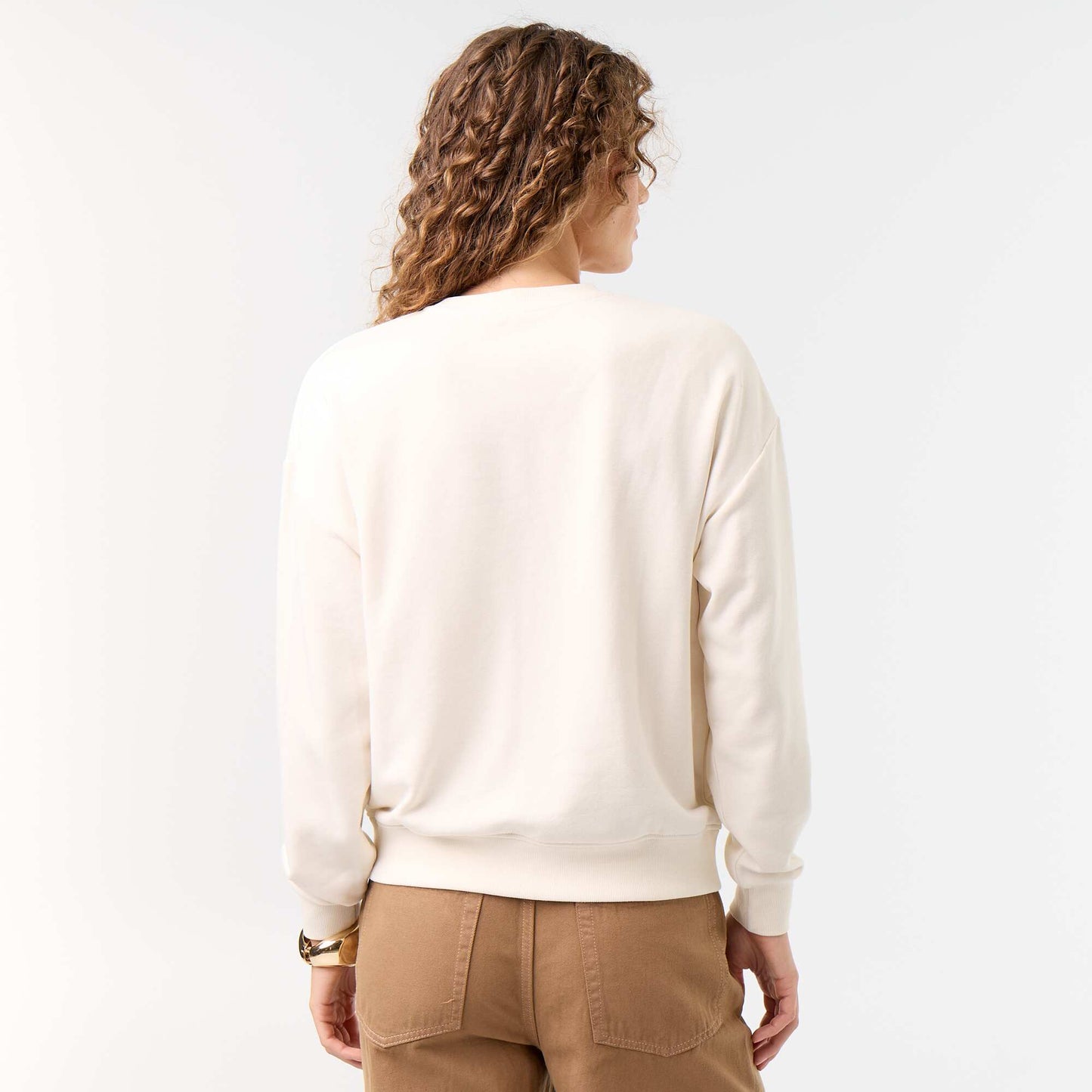 Plain French Terry Sweatshirt WHITE