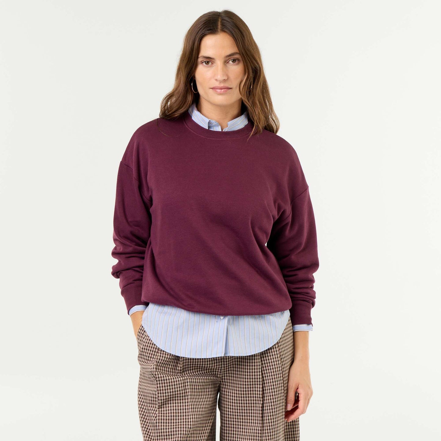 Plain French Terry Sweatshirt PINK