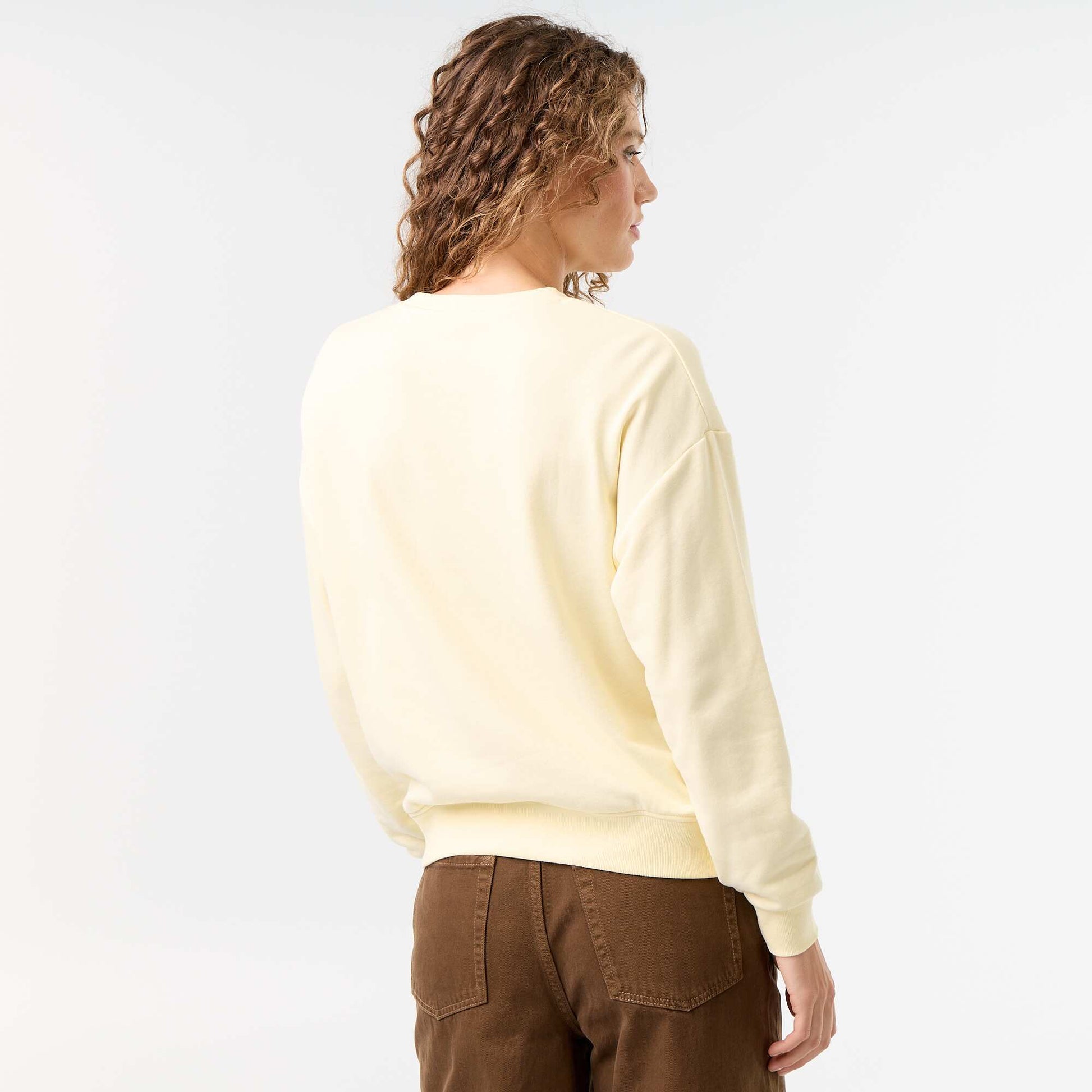 Plain French Terry Sweatshirt YELLOW
