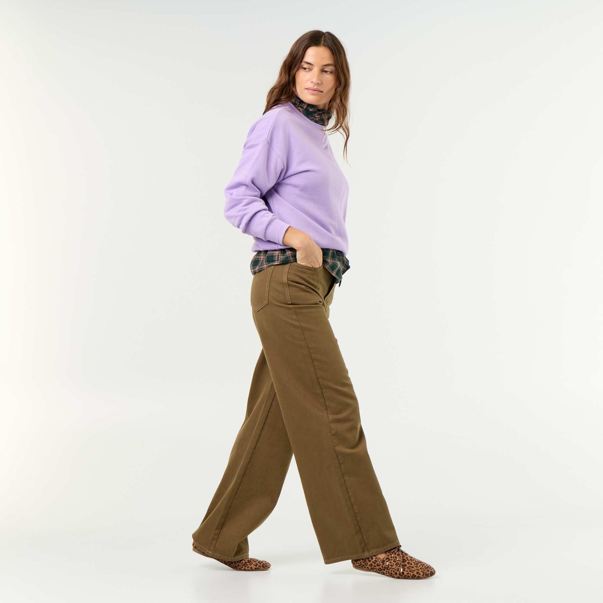 Plain French Terry Sweatshirt PURPLE