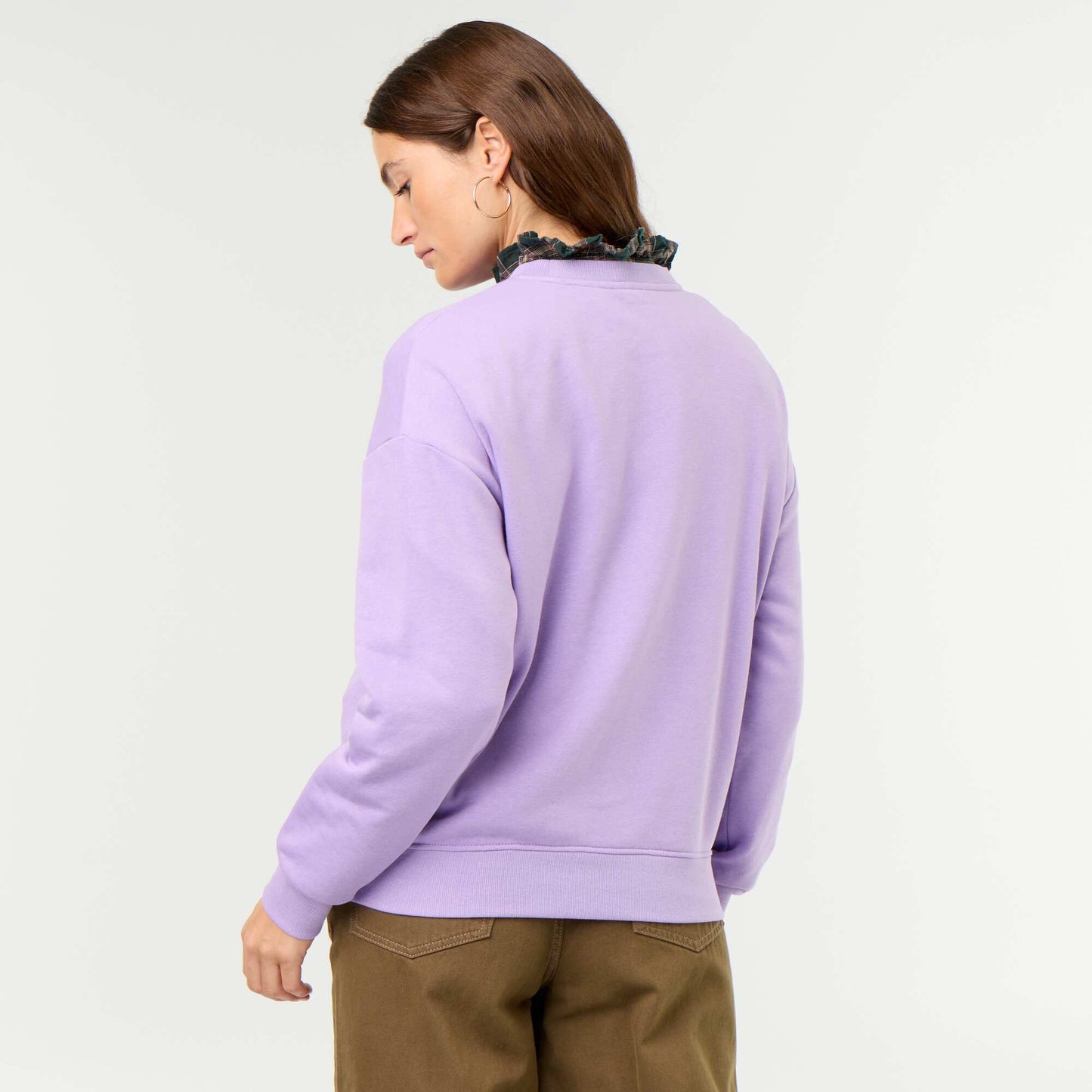 Plain French Terry Sweatshirt PURPLE