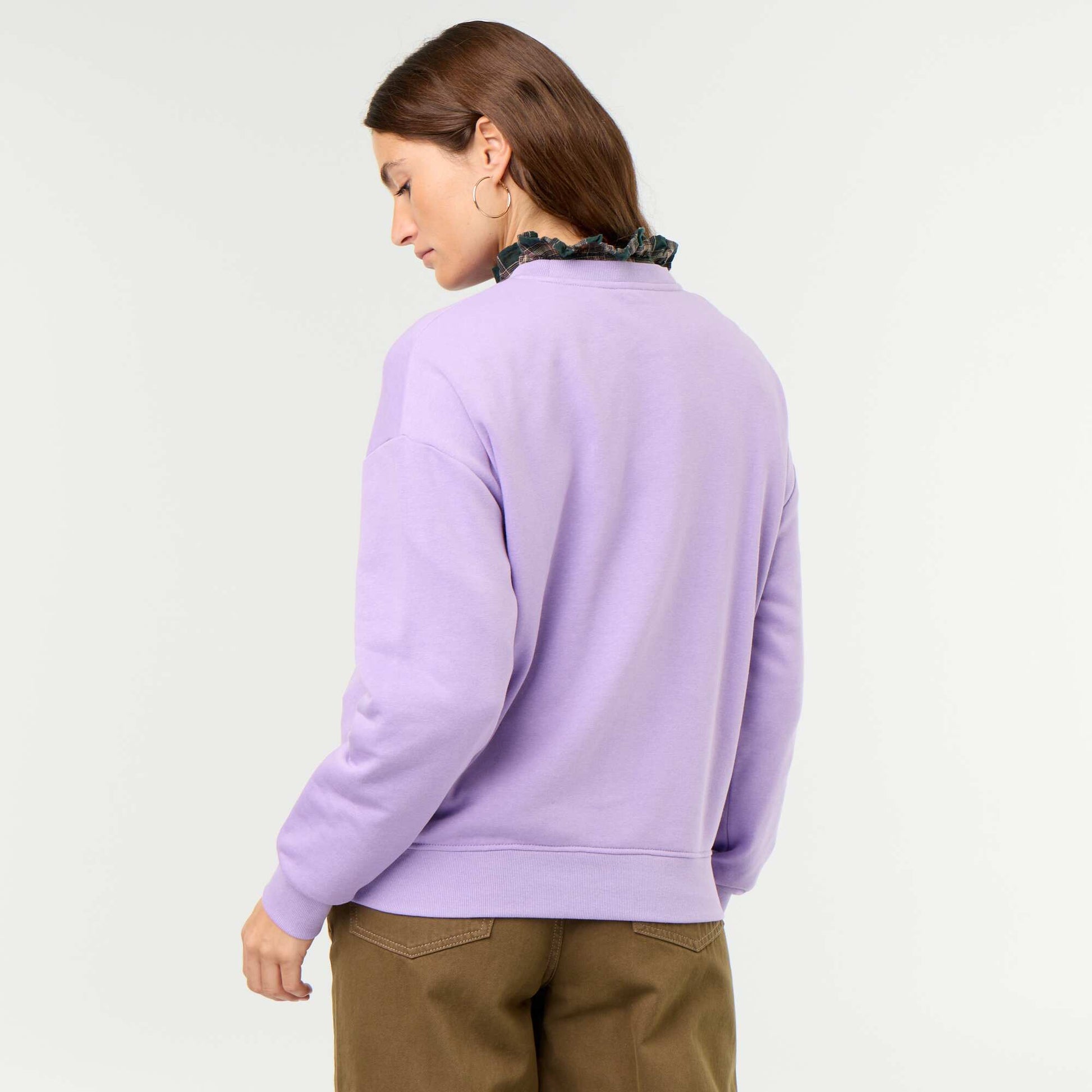 Plain French Terry Sweatshirt PURPLE