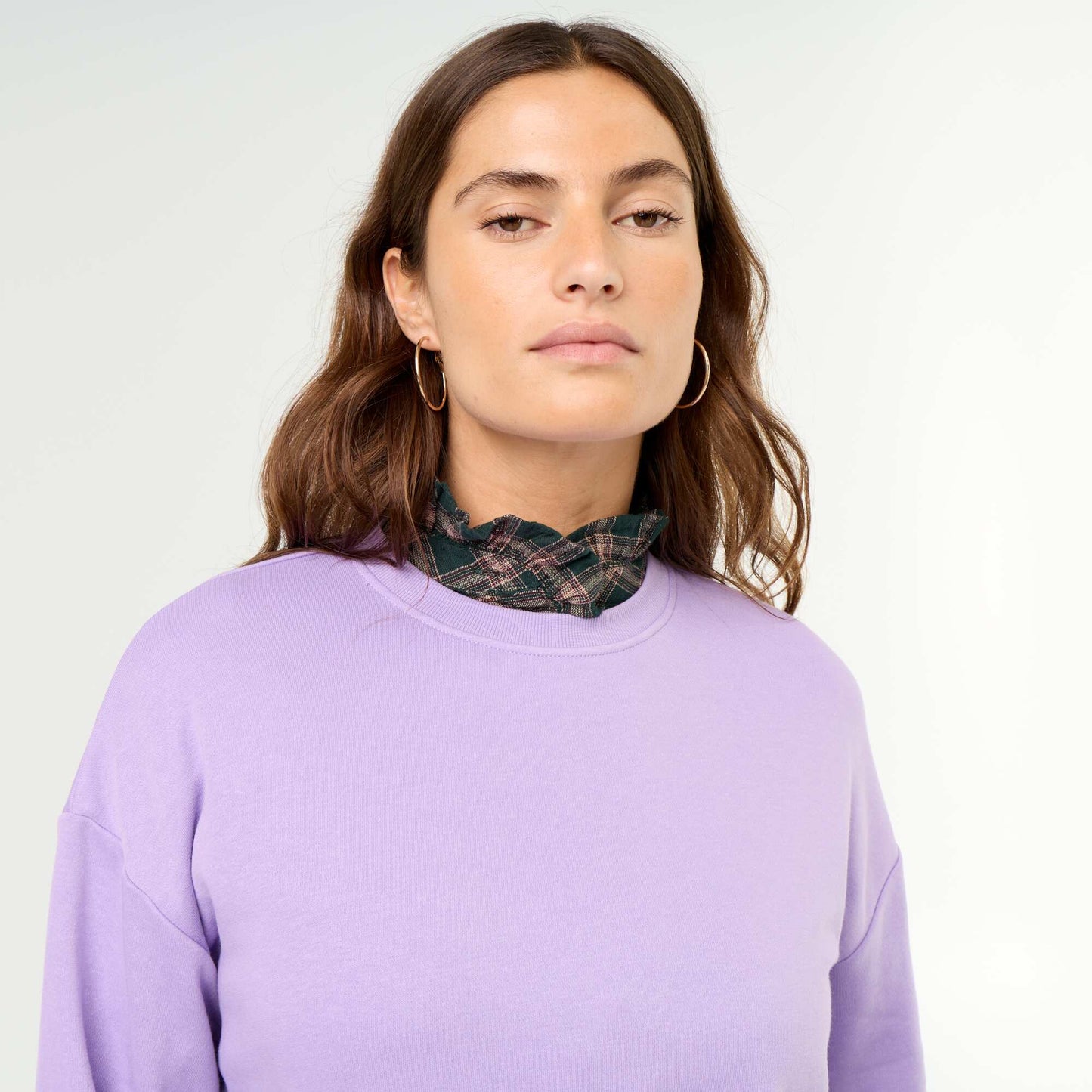 Plain French Terry Sweatshirt PURPLE