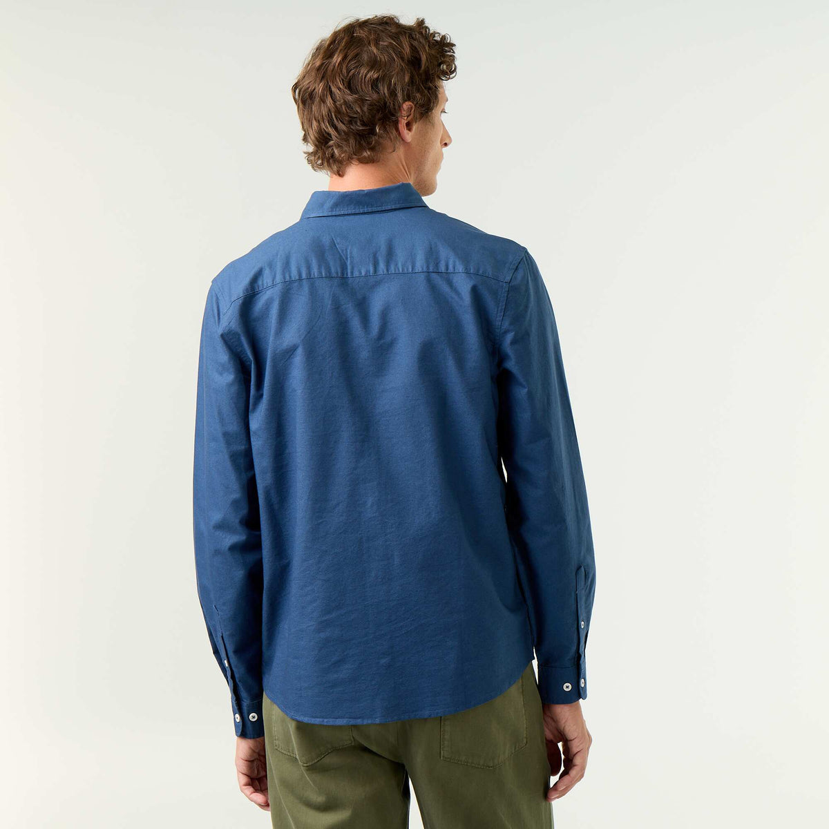 Oxford shirt with button-front opening BLUE