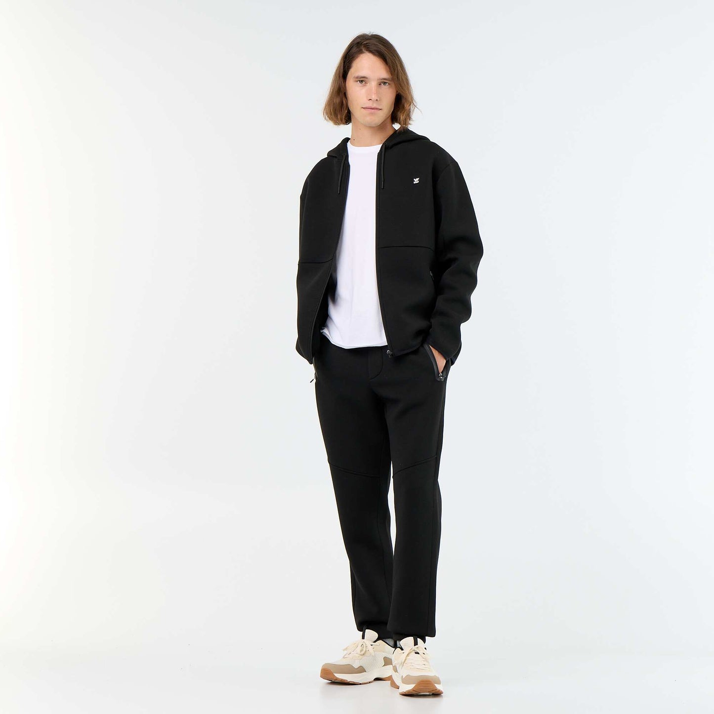 Jogger pants with zipped pockets BLACK