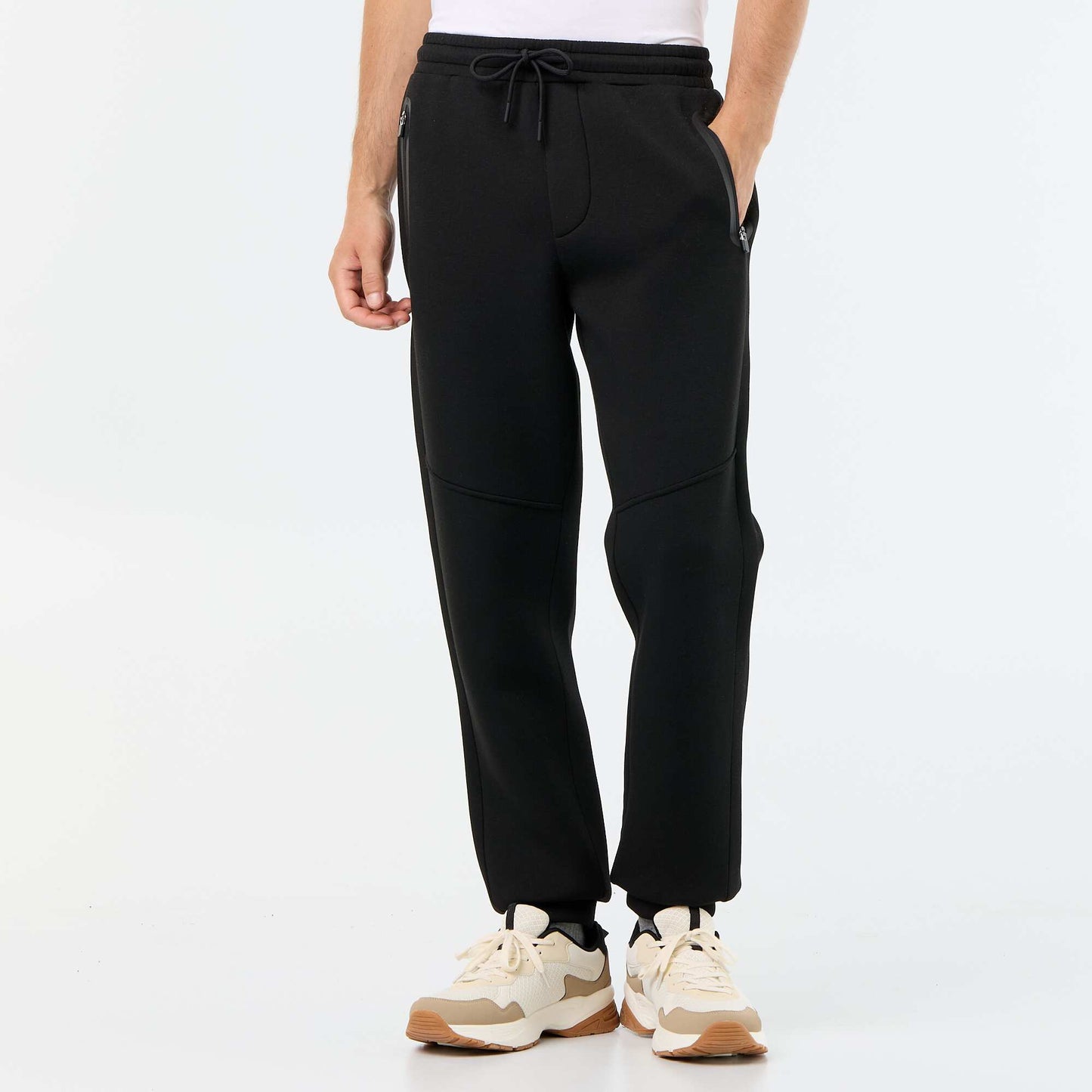 Jogger pants with zipped pockets BLACK