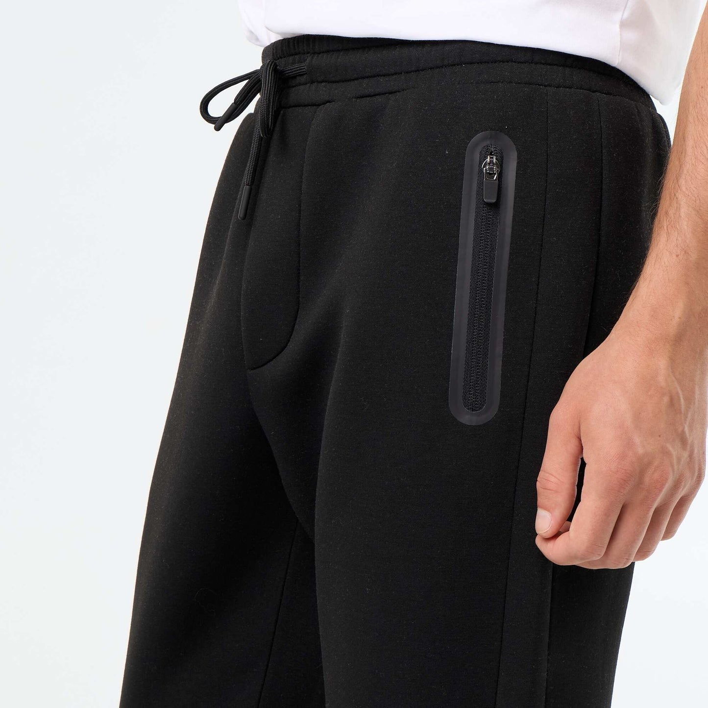 Jogger pants with zipped pockets BLACK