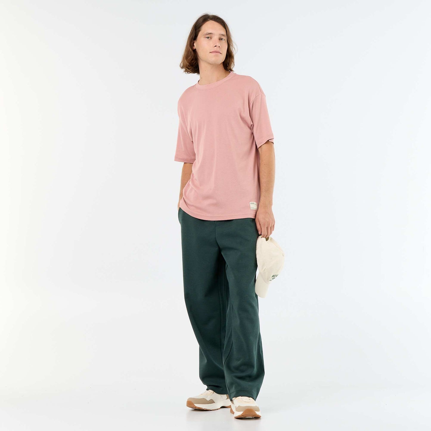 Wide-Leg Lightweight Fleece Joggers GREEN