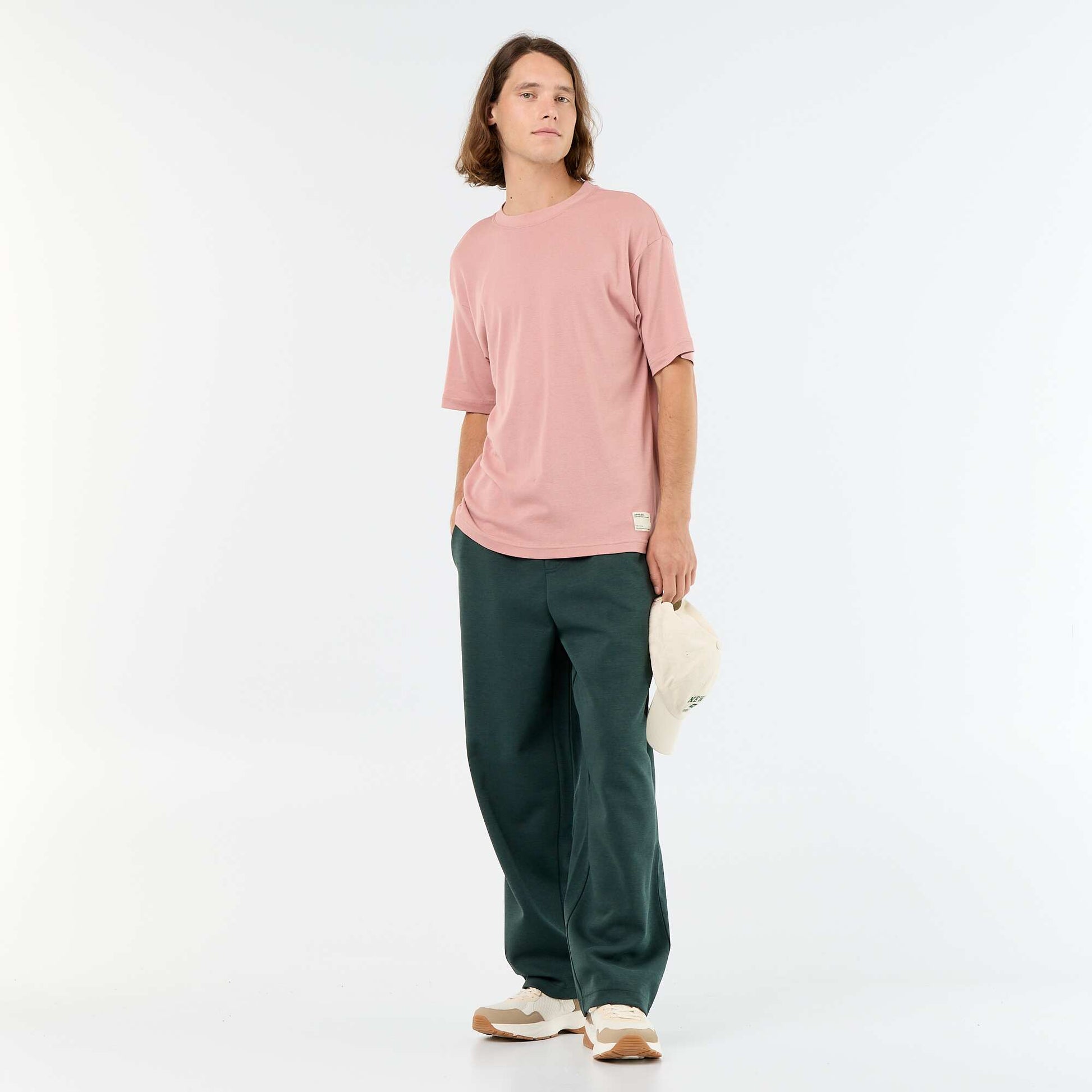 Wide-Leg Lightweight Fleece Joggers GREEN