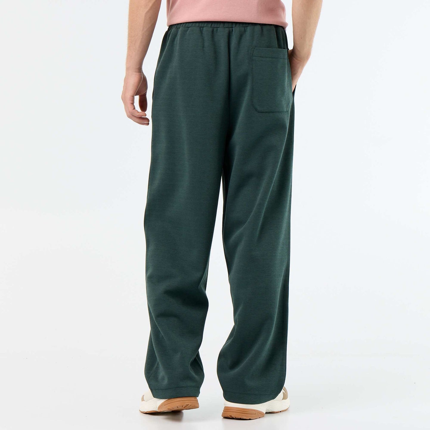 Wide-Leg Lightweight Fleece Joggers GREEN