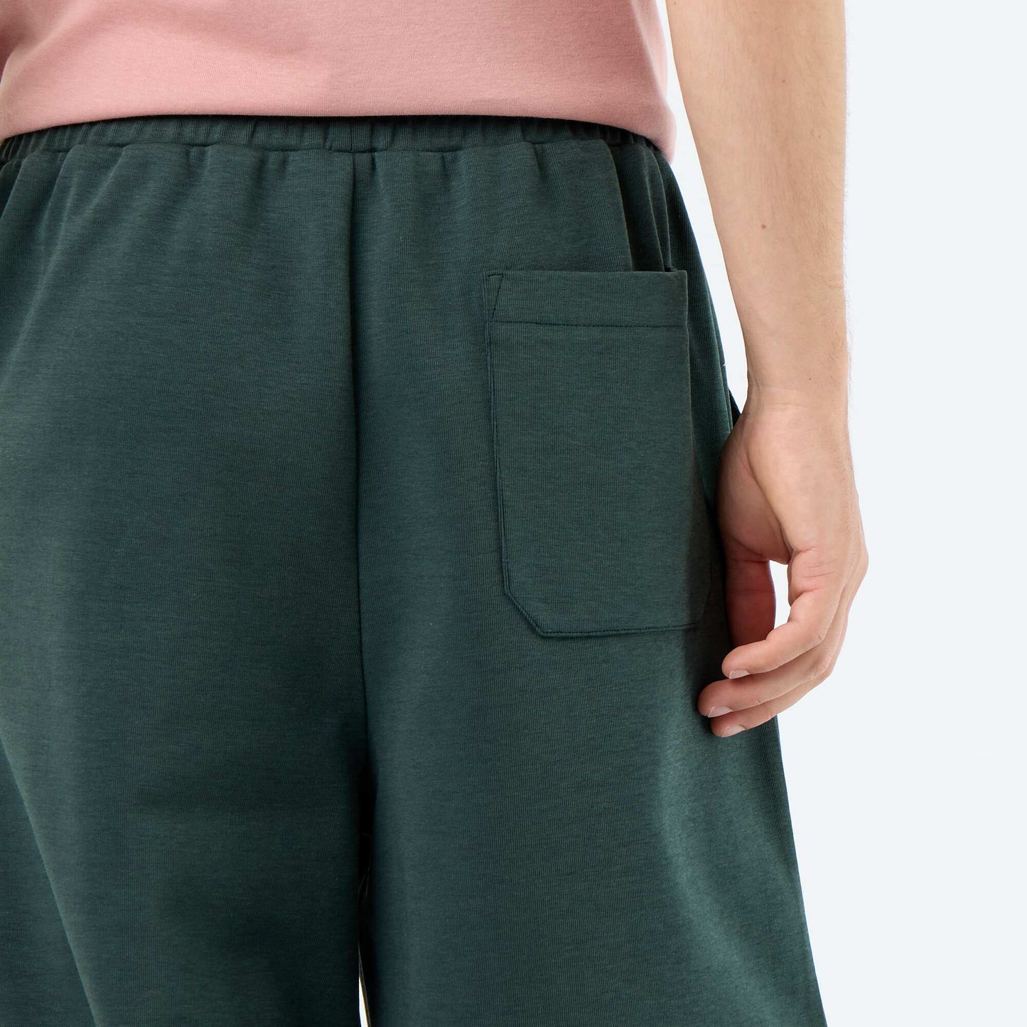 Wide-Leg Lightweight Fleece Joggers GREEN