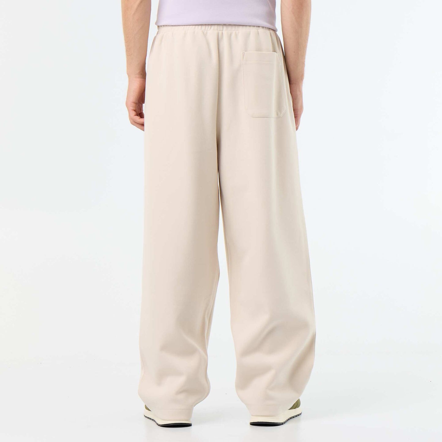 Wide-Leg Lightweight Fleece Joggers GREY