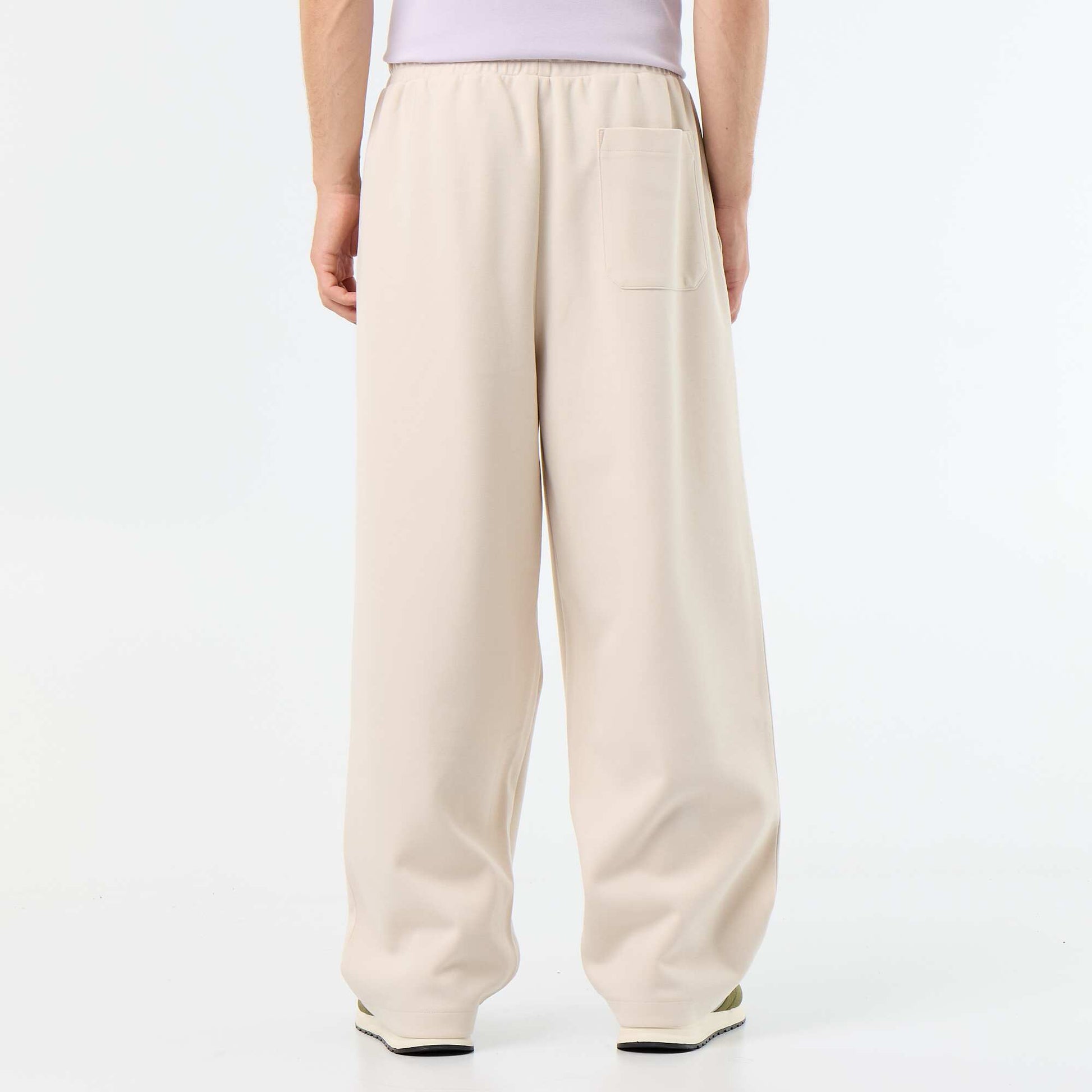 Wide-Leg Lightweight Fleece Joggers GREY