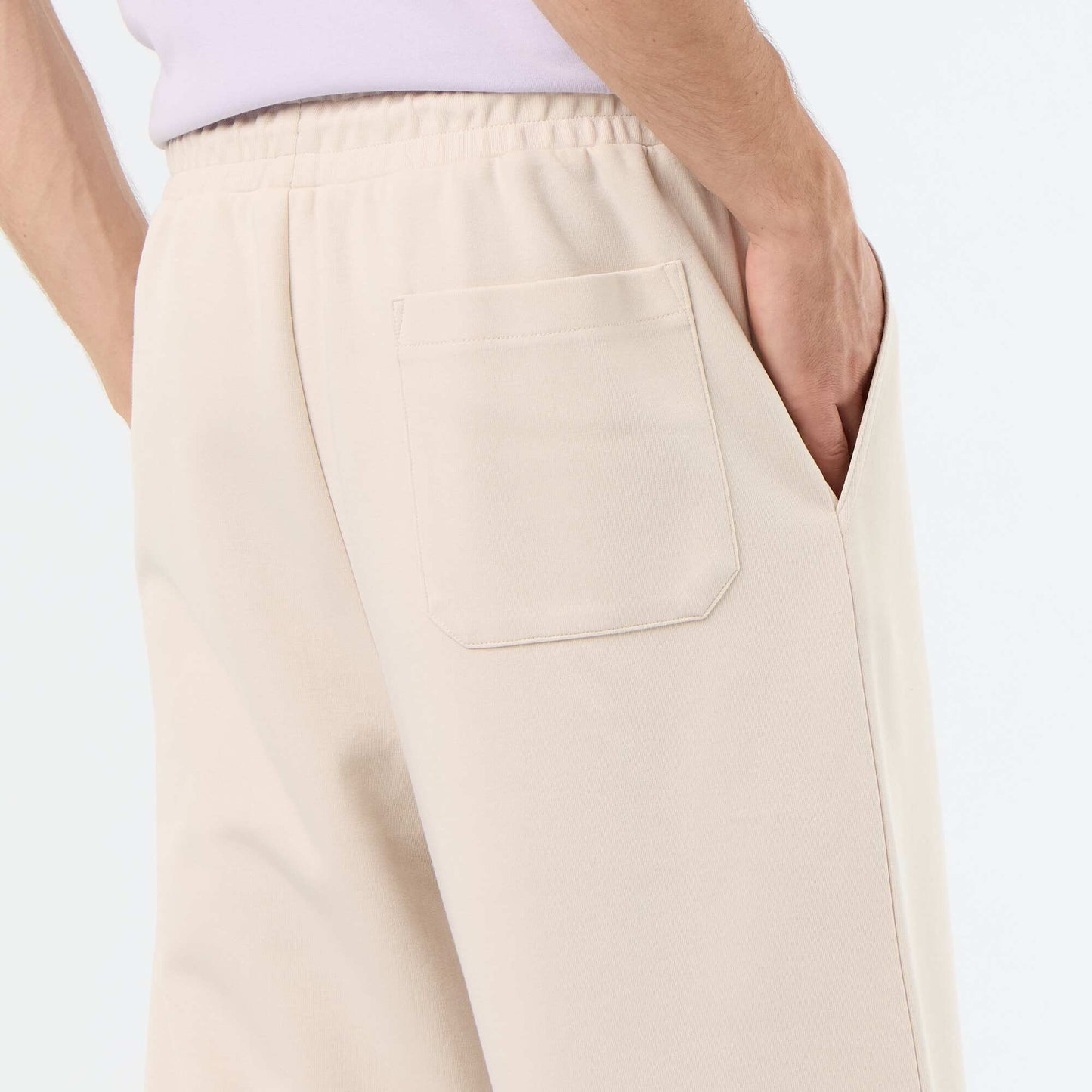 Wide-Leg Lightweight Fleece Joggers GREY