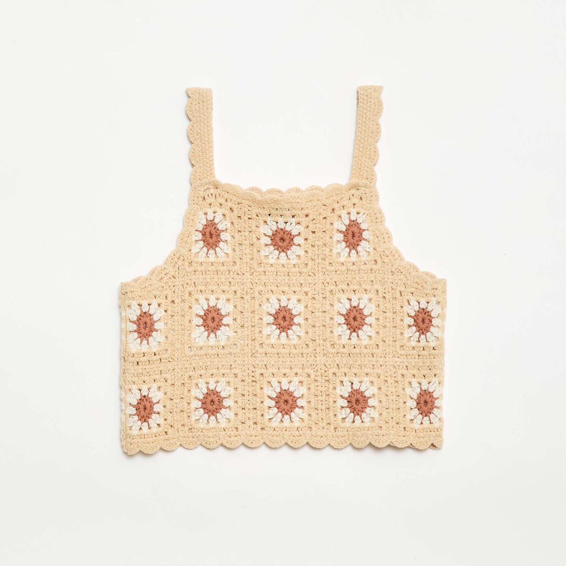 Crochet Tank Top BEIGE