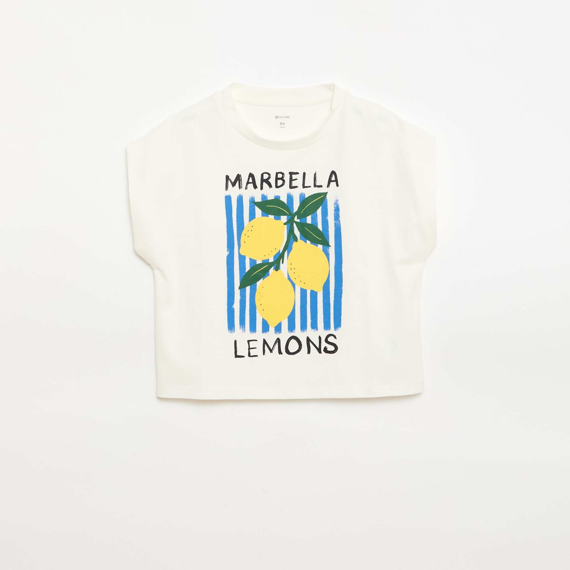 Novelty Print Short-Sleeved T-Shirt WHITE