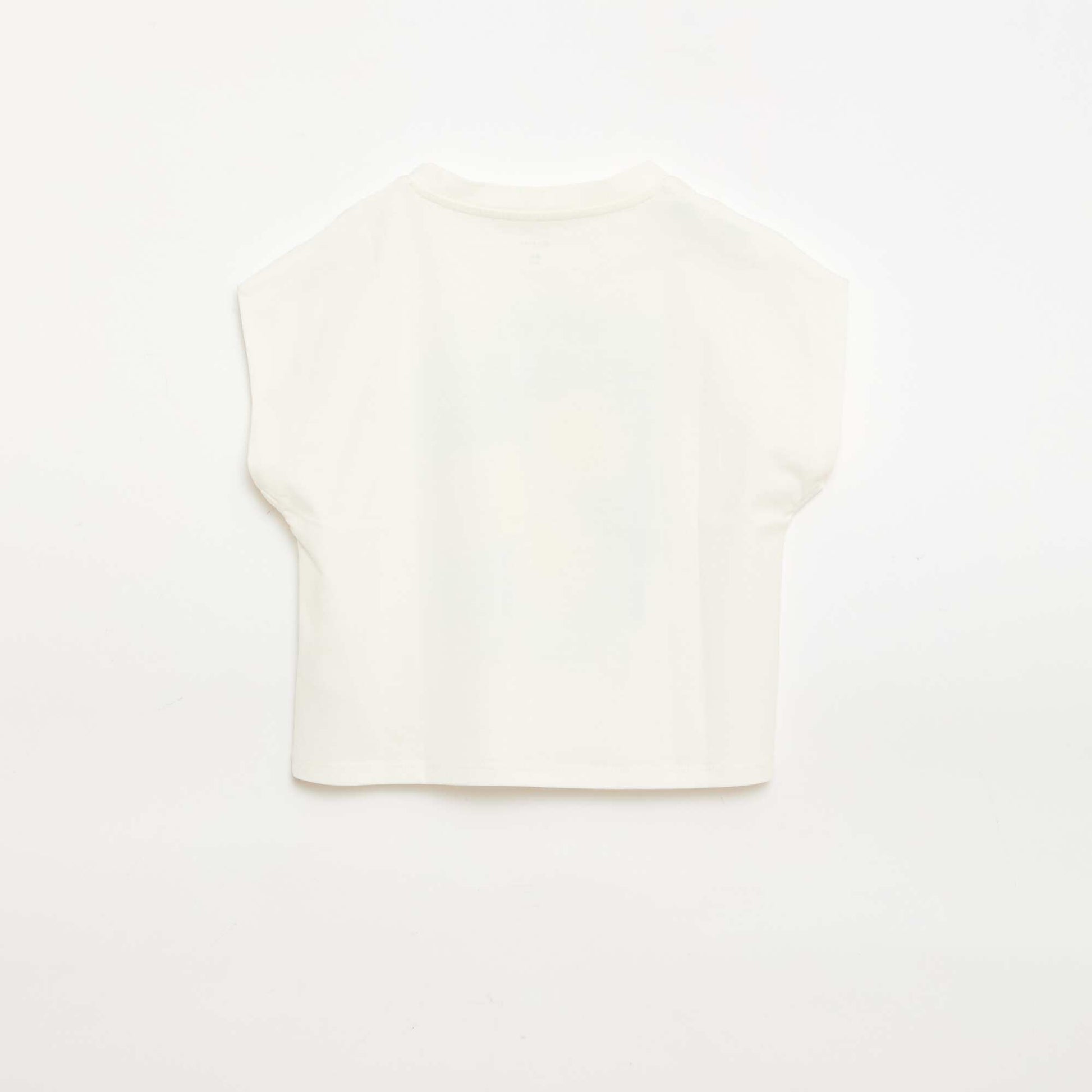 Novelty Print Short-Sleeved T-Shirt WHITE