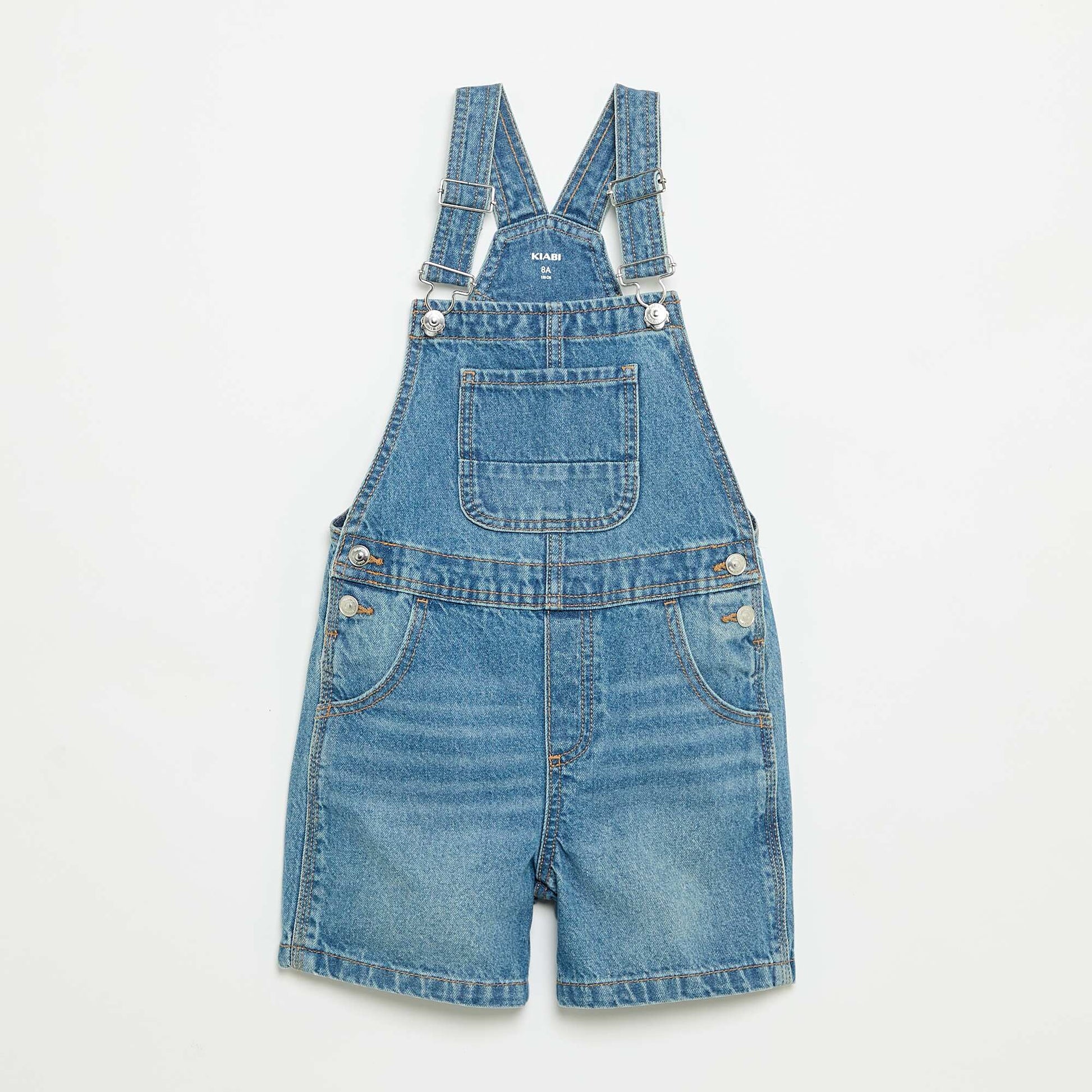 Denim Short Overalls BLUE