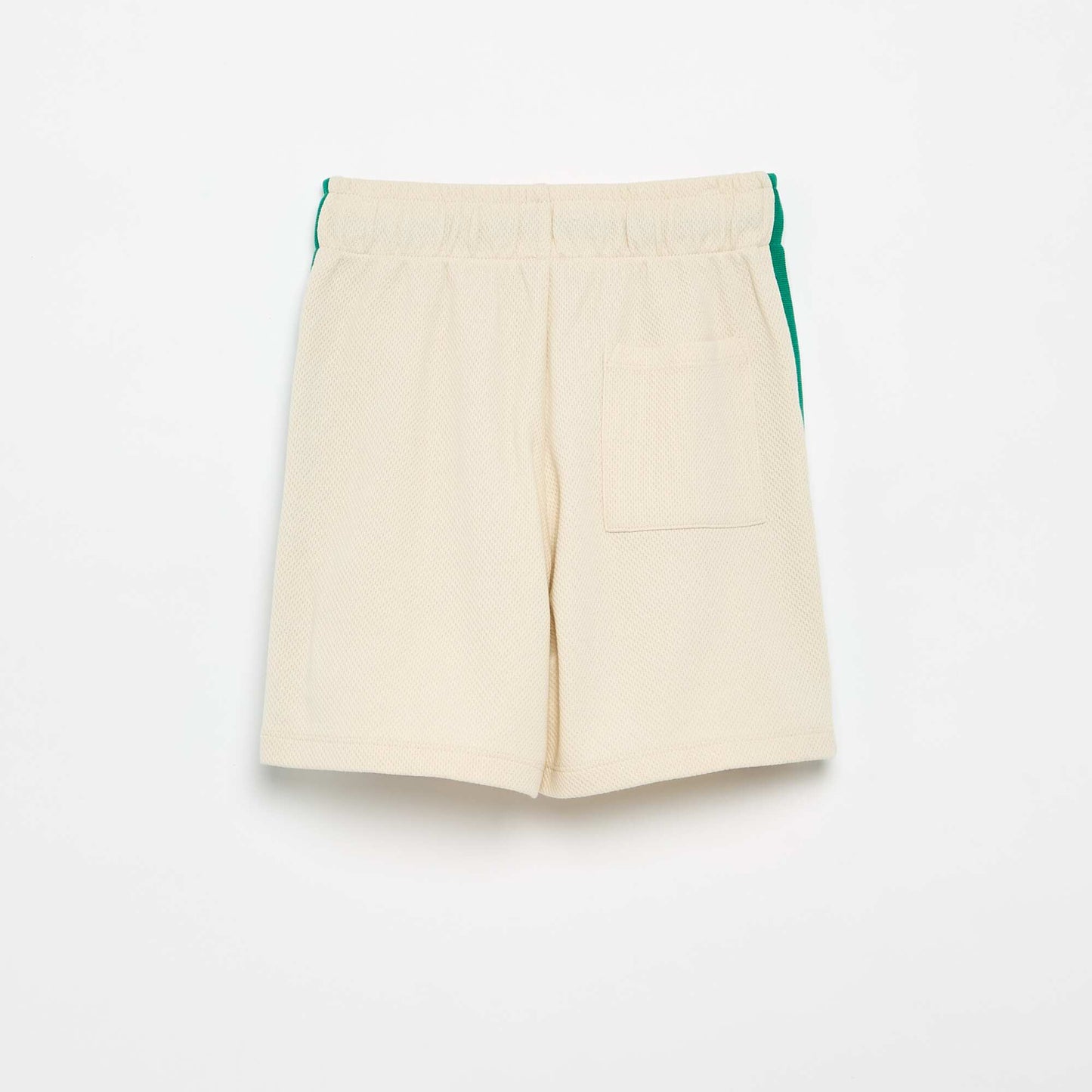 Relaxed Shorts with Contrasting Side Stripes BEIGE
