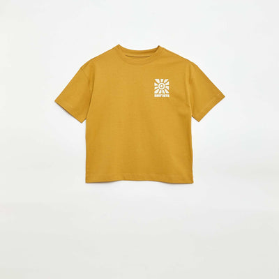 Printed short-sleeved T-shirt YELLOW