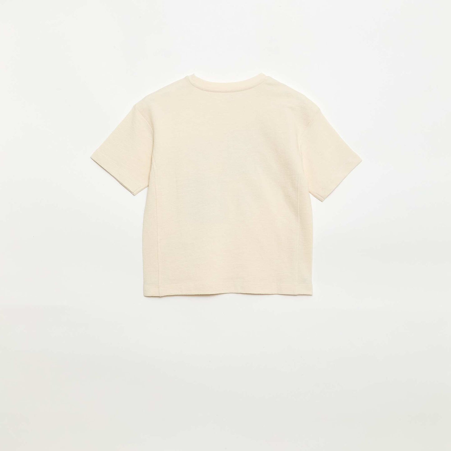 Printed Loose Fit Short-Sleeved T-Shirt BEIGE