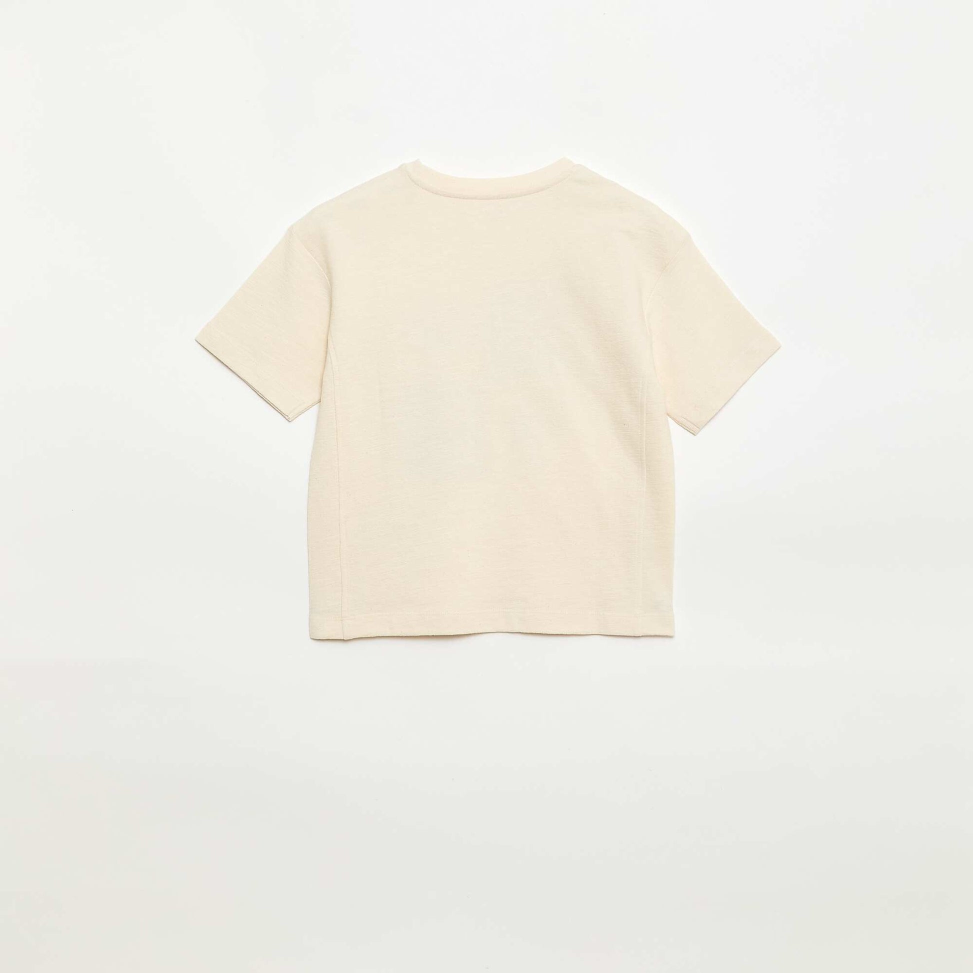 Printed Loose Fit Short-Sleeved T-Shirt BEIGE
