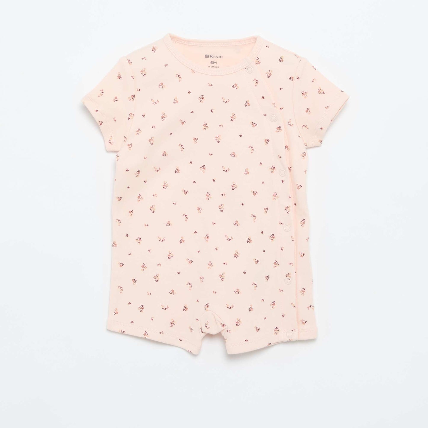 Pack of 2 Short-Sleeved Jersey Rompers PINK