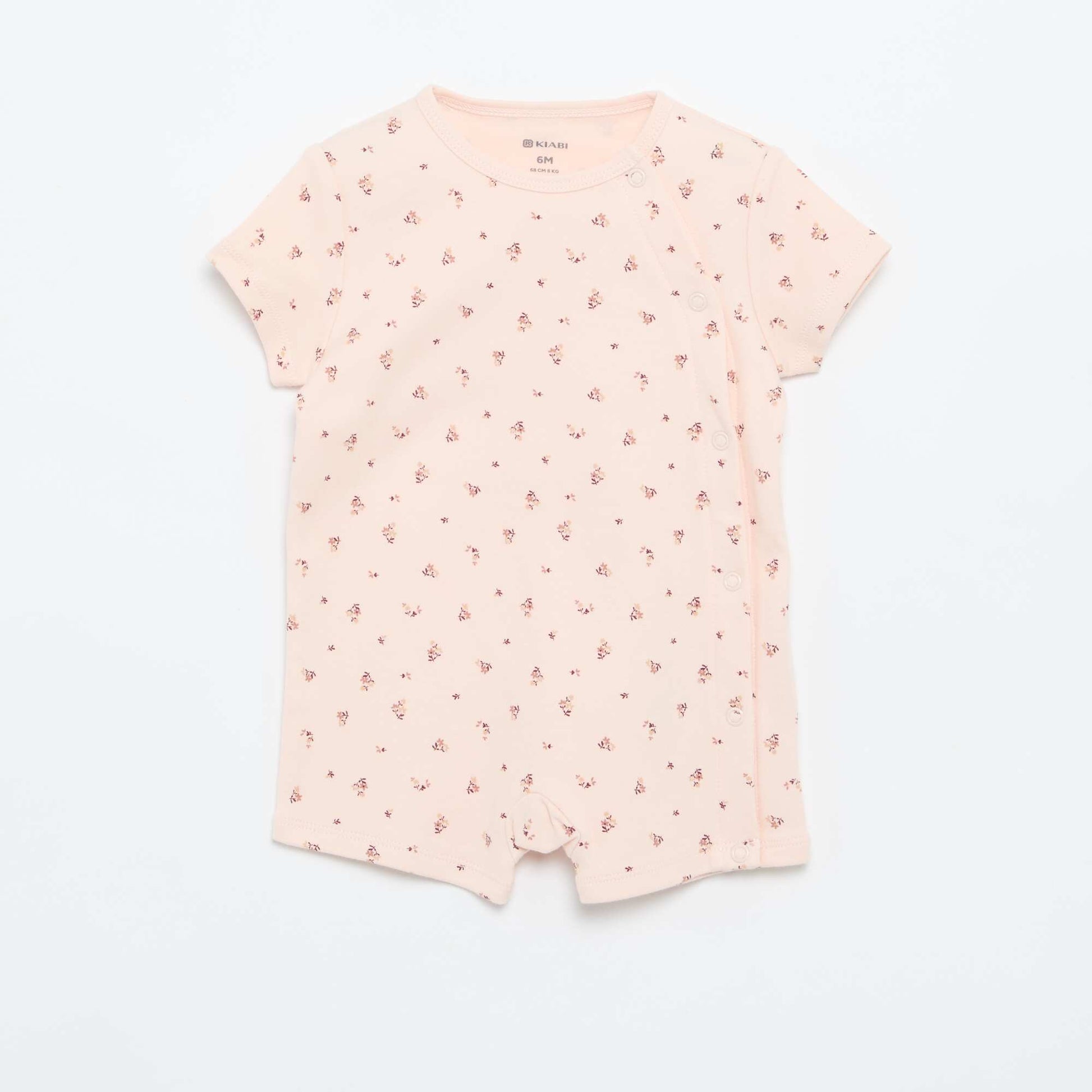Pack of 2 Short-Sleeved Jersey Rompers PINK