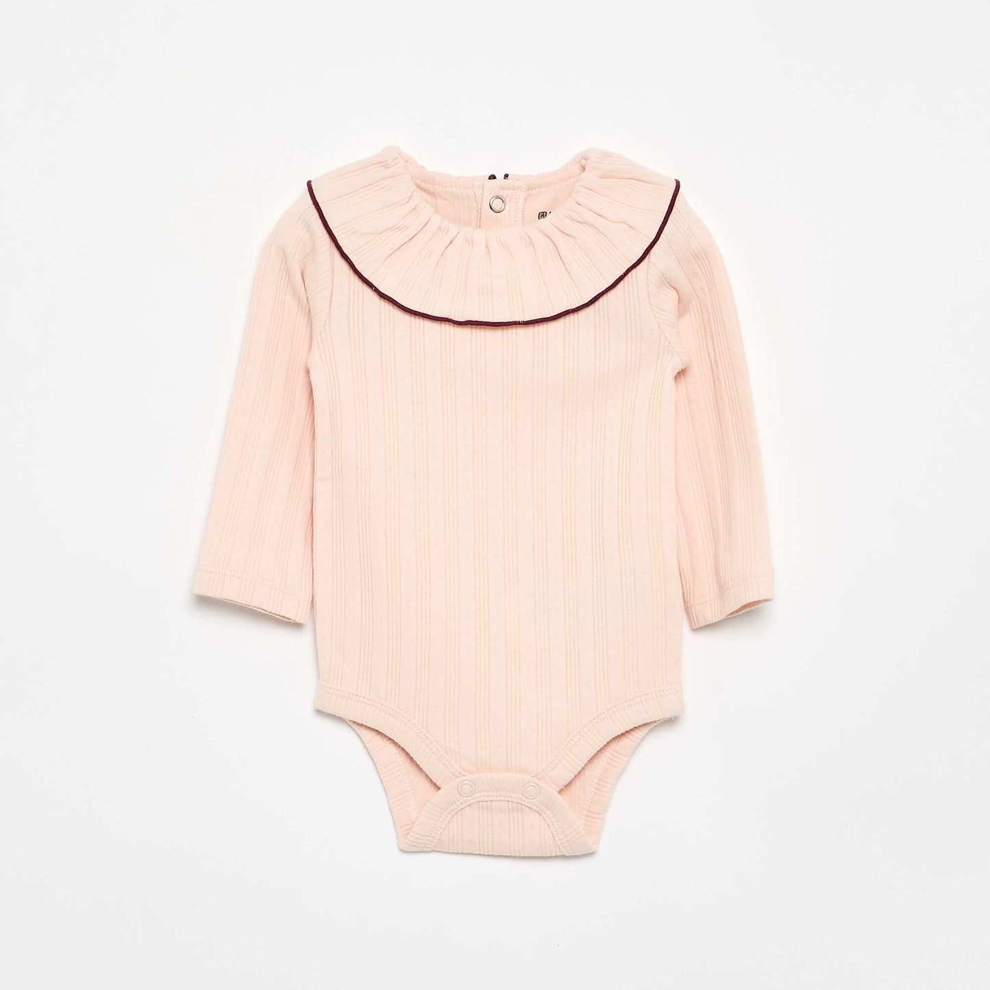 Pack of 2 bodysuits with decorative collar WHITE