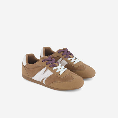 Two-tone low-top sneakers BEIGE