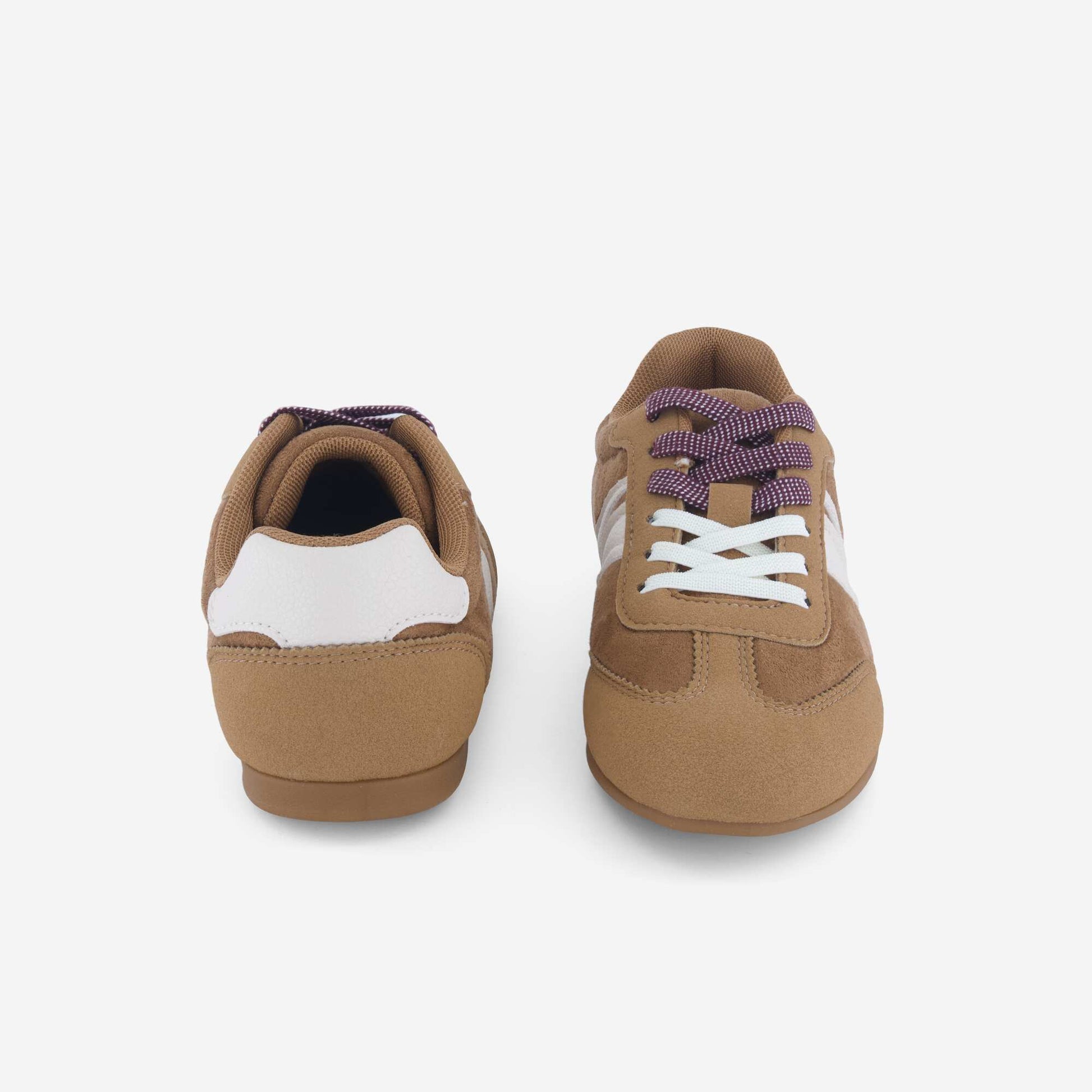 Two-tone low-top sneakers BEIGE