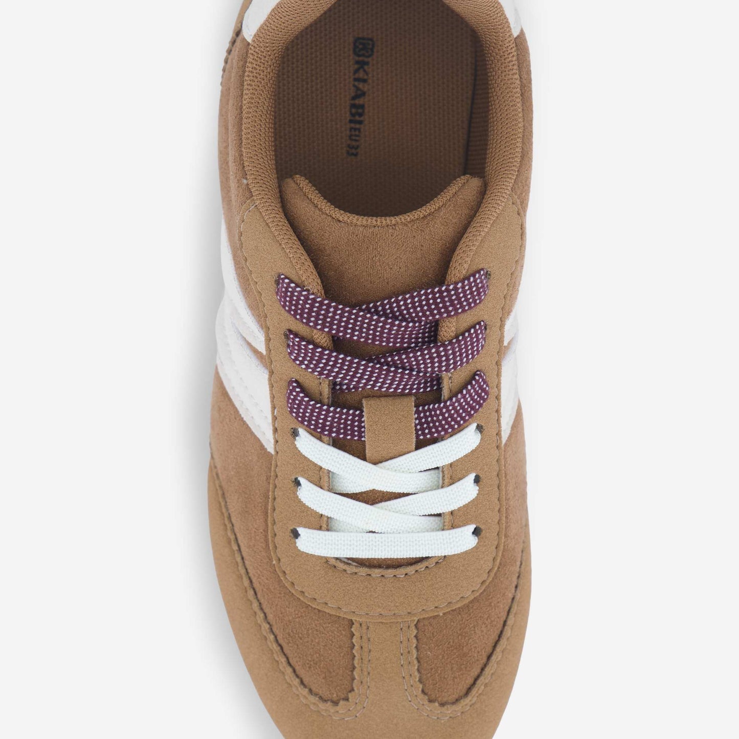 Two-tone low-top sneakers BEIGE