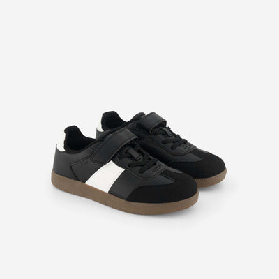 Two-tone low-top sneakers BLACK