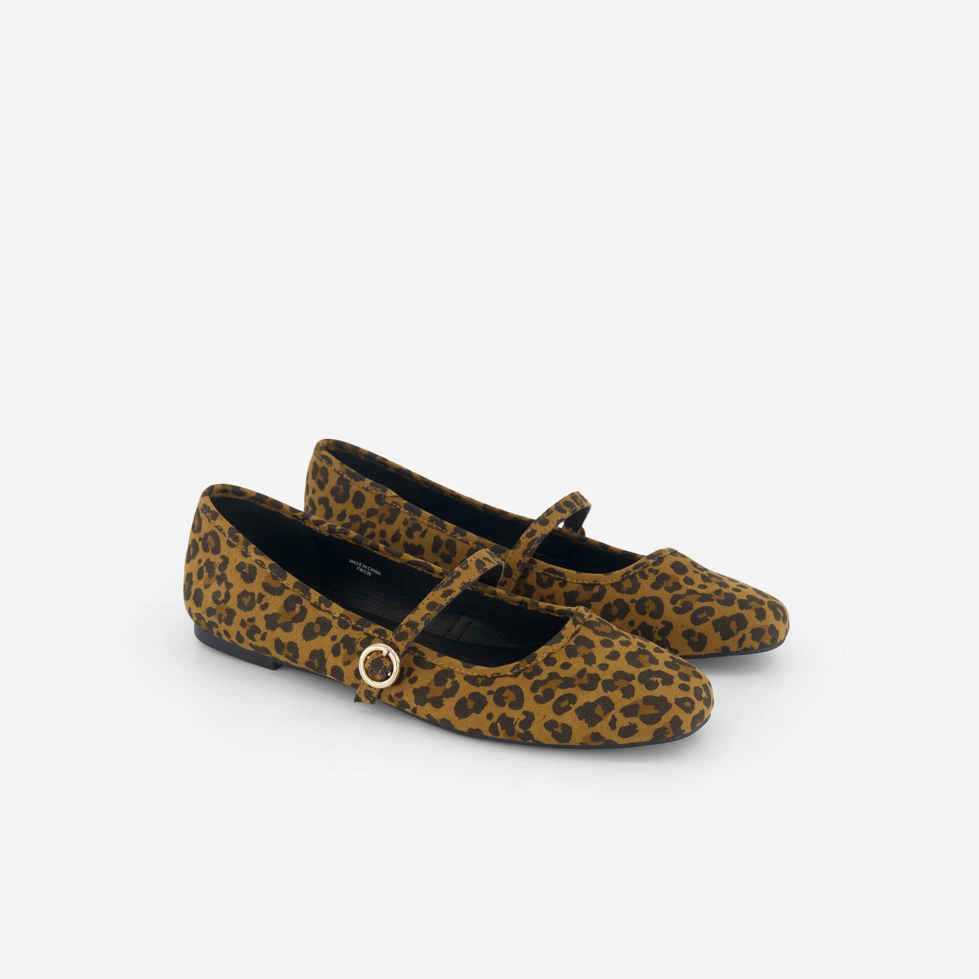 Ballet flats with strap BROWN